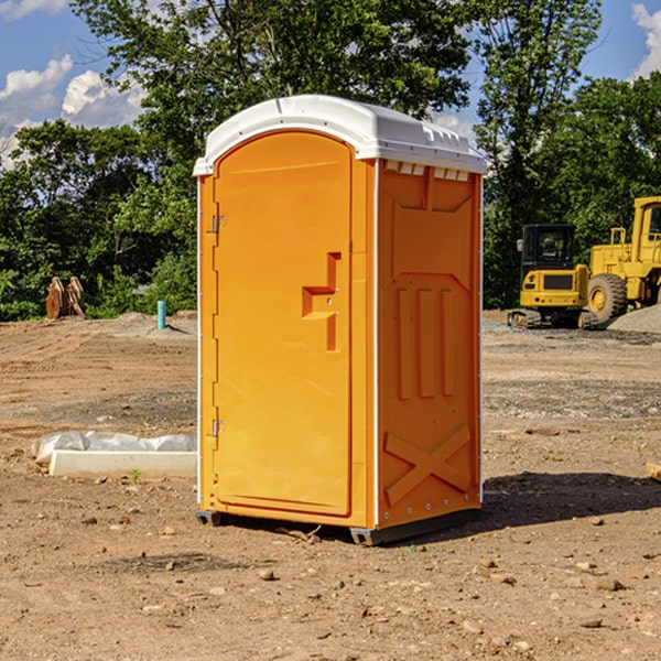 how often are the portable toilets cleaned and serviced during a rental period in Bland